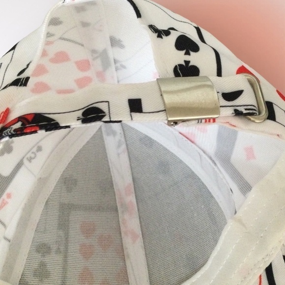 DECK of Playing Cards Poker Adjustable Baseball Cap Hat FREE Matching Earrings - Picture 10 of 15